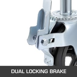 Kääntyvät telinepyörät 8 tuumaa 2 tuumaa leveät 4 kpl polyuretaanipinnalla kaksitoiminen lukkojarru