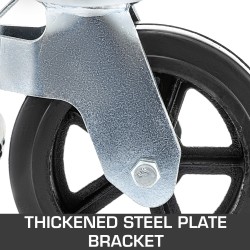 Kääntyvät telinepyörät 8 tuumaa 2 tuumaa leveät 4 kpl polyuretaanipinnalla kaksitoiminen lukkojarru