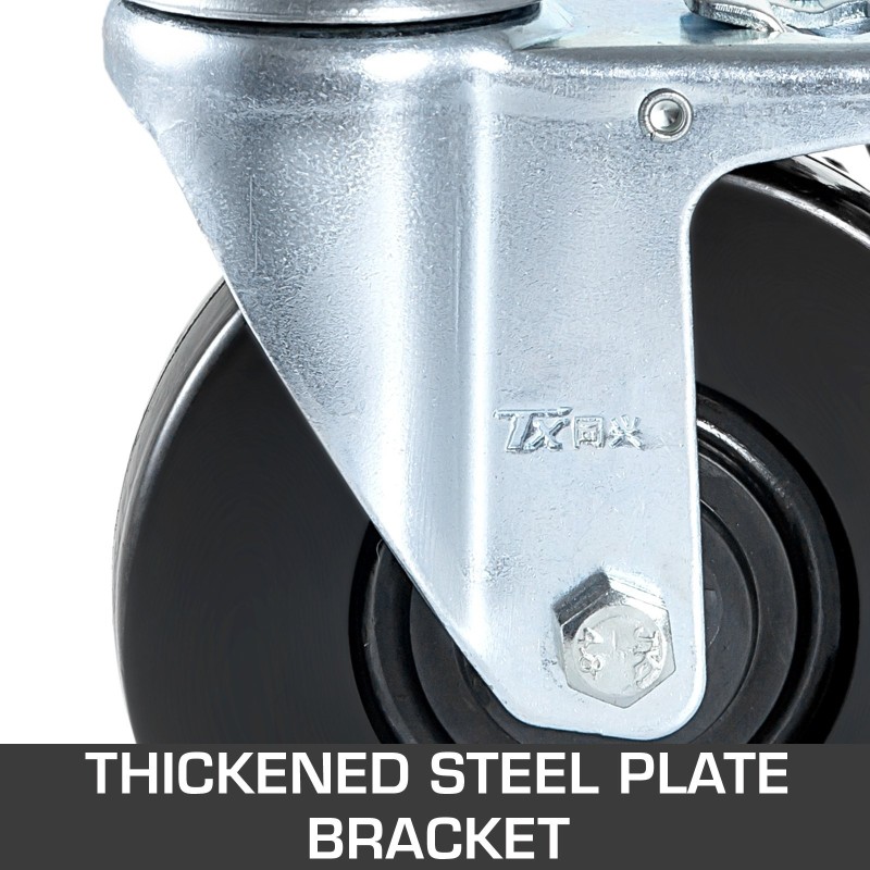 Telinepyörät 4 kpl täyskumilla 12,7 cm kaksoislukitus 200 kg pyörää kohden