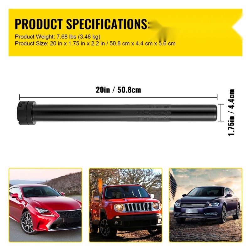 Sisäraidetangon irrotustyökalu kestävä teräsrakenne kaksitoista adapteria puoli tuuman liitäntä säilytyslaukku