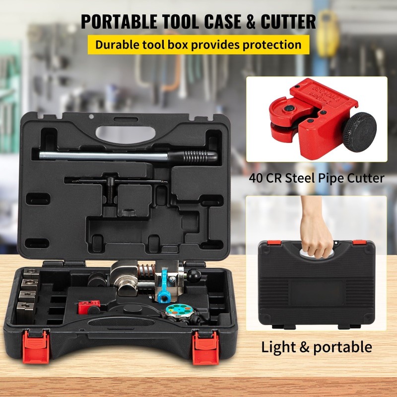 Jarruputken laippatyökalu 45 asteen yksöis-, kaksois- ja kuplalaipoille 3/16–3/8 tuumaisille