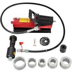 Hydraulinen pakoputken laajenninsarja 4,1–10,8 cm 10 tonnin jalkapumpulla alumiini ja teräs säilytyslaukuilla