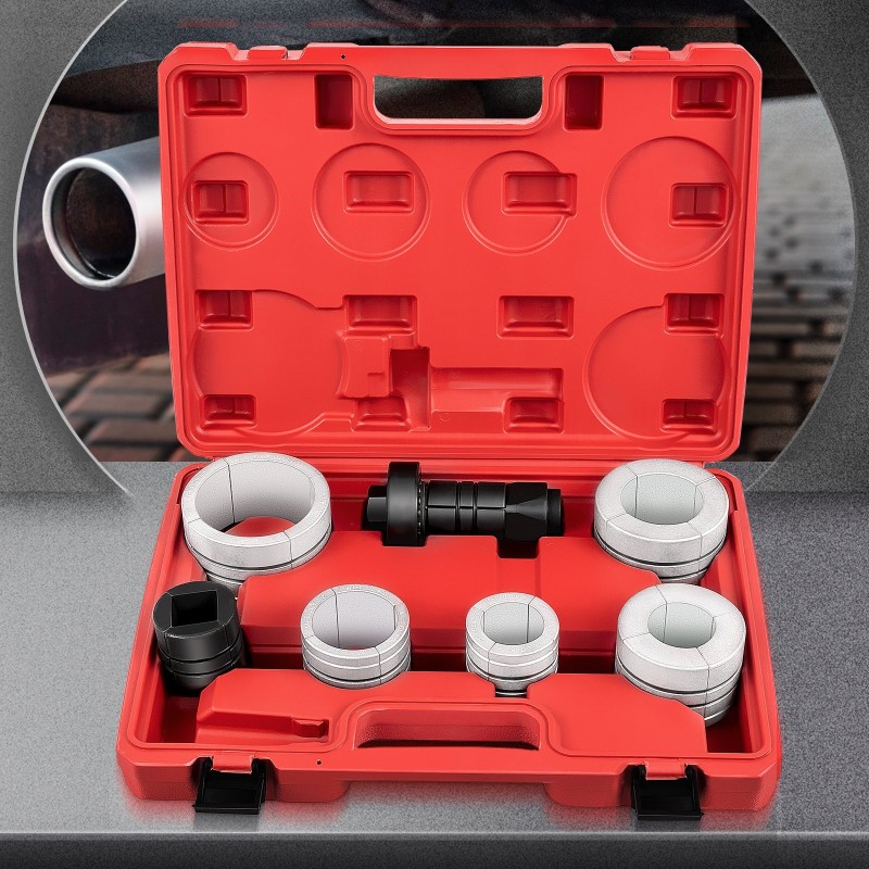 Pakoputken venytys- ja laajennussarja teräs- ja alumiiniseoksesta 1-5/8"–4-1/4" 7-osainen