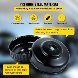 Öljynsuodatin hylsysarja teräs 14-osainen matalaprofiilinen sisältää sovittimen ja säilytyslaukun