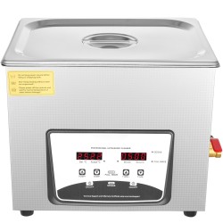 Ultraäänipesuri kymmenen litran ruostumattomasta teräksestä lämmityksellä ajastimella korujen puhdistukseen