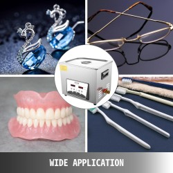 Ultraäänipesuri kymmenen litran ruostumattomasta teräksestä lämmityksellä ajastimella korujen puhdistukseen