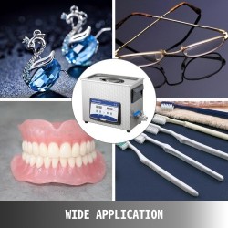 Ultraäänipuhdistin 6,5 l SUS304-ruostumaton teräs digitaalinen ohjauspaneeli kaasunpoisto lämmitys