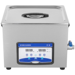 Ultraäänipuhdistin 15 litraa ruostumatonta terästä digitaalinen lämmitys kaasunpoisto ajastin