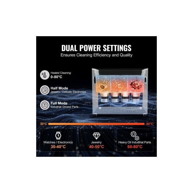 Ultraäänipesuri 10L ruostumattomasta teräksestä 40kHz 240W 600W lämmitys degasointi hellävarainen digitaalinen ajastin
