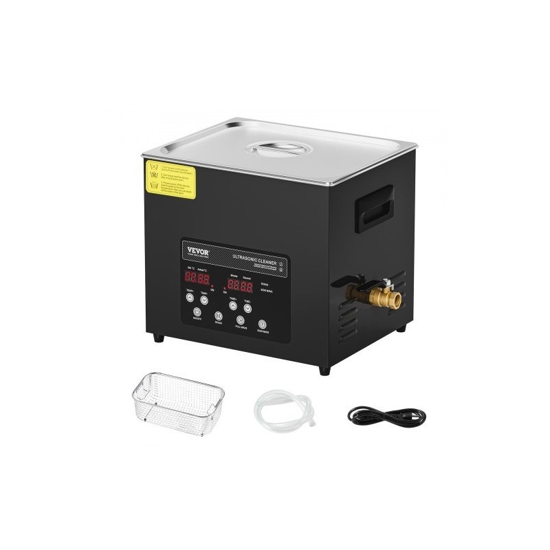 Ultraäänipesuri 10L ruostumattomasta teräksestä 40kHz 240W 600W lämmitys degasointi hellävarainen digitaalinen ajastin