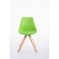 Tyylikäs Toulouse square vierailutuoli puisella rungolla ja keinonahkaverhoilulla