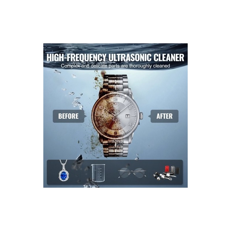 Ultraäänipesuri 15 l ruostumattomasta teräksestä 40 kHz 360 W 600 W lämmitys