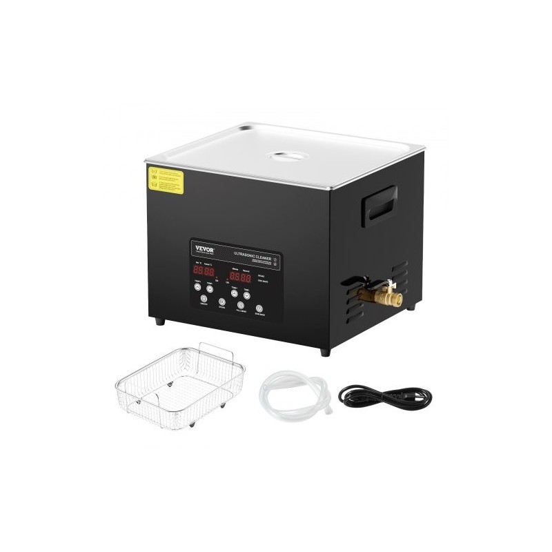 Ultraäänipesuri 15 l ruostumattomasta teräksestä 40 kHz 360 W 600 W lämmitys