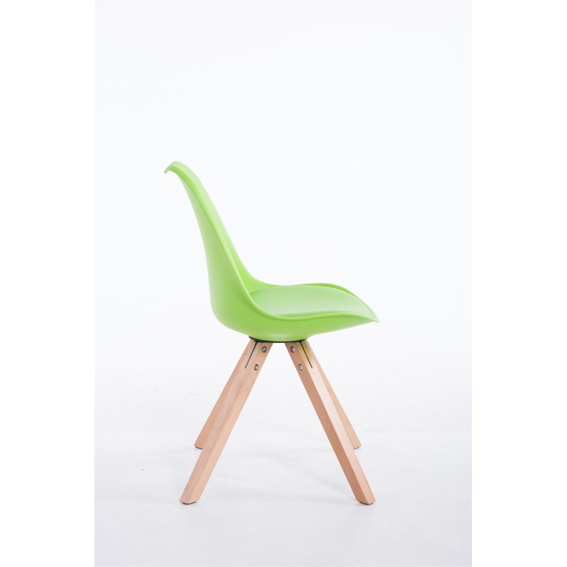 Tyylikäs Toulouse square vierailutuoli puisella rungolla ja keinonahkaverhoilulla