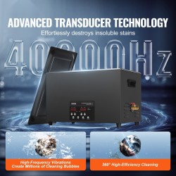 Ultraäänipesuri 30 litran ruostumattomasta teräksestä valmistettu 40 kHz 600 W digitaalinen ajastin