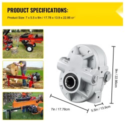 Hammaspyörähydraulipumppu traktorin voimanottoon 21,2 GPM 540 RPM SAE16 SAE12 rautarunko