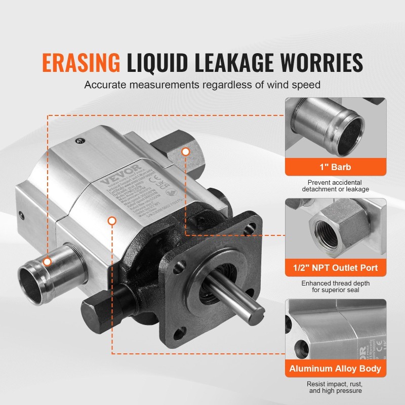 Hydraulinen hammaspyöräpumppu alumiiniseos 13GPM 3000PSI 1 tuuman sisääntulo 1/2 tuuman NPT ulostulo
