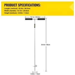 Ruuviankkuri 36 tuumaa 316 ruostumaton teräs rantaan ja matalikolle irrotettava kahva