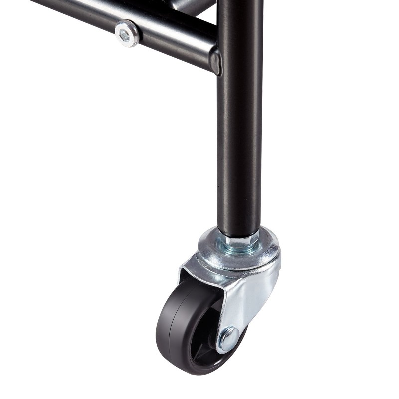 Pyykkikärry kolmiosainen metallirunko vahvat kangaspussit lukittavat pyörät