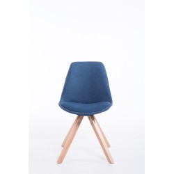 Tyylikäs Toulouse-vierailutuoli kankaalla ja puisella rungolla