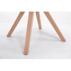 Tyylikäs Toulouse-vierailutuoli kankaalla ja puisella rungolla