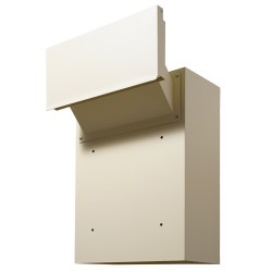 Seinän läpi asennettava postilaatikko raskas teräslevy 70 200 mm seinälle yhdistelmälukolla beige
