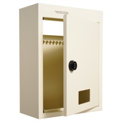 Seinän läpi asennettava postilaatikko raskas teräslevy 70–200 mm seinälle yhdistelmälukolla beige