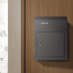 Oven läpi asennettava lukittava avain ja postilaatikko raskas teräslevy 304×150×405mm musta