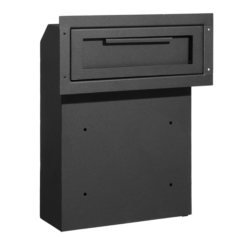 Oven läpi asennettava lukittava avain ja postilaatikko raskas teräslevy 304×150×405mm musta