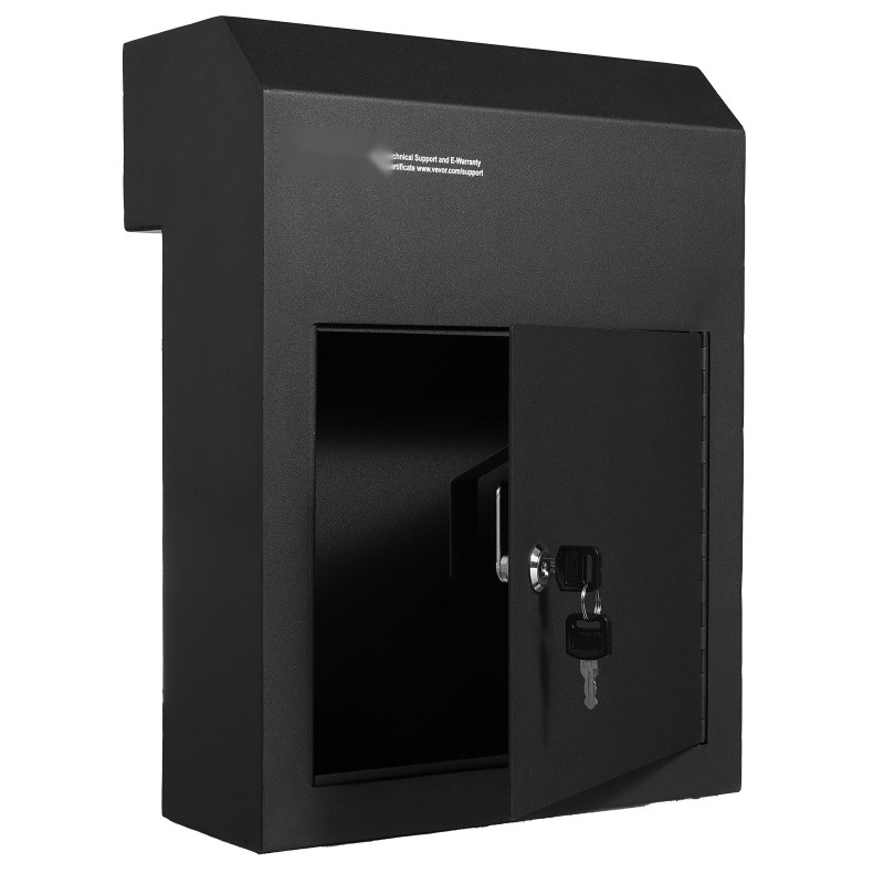 Oven läpi asennettava lukittava avain ja postilaatikko raskas teräslevy 304×150×405mm musta