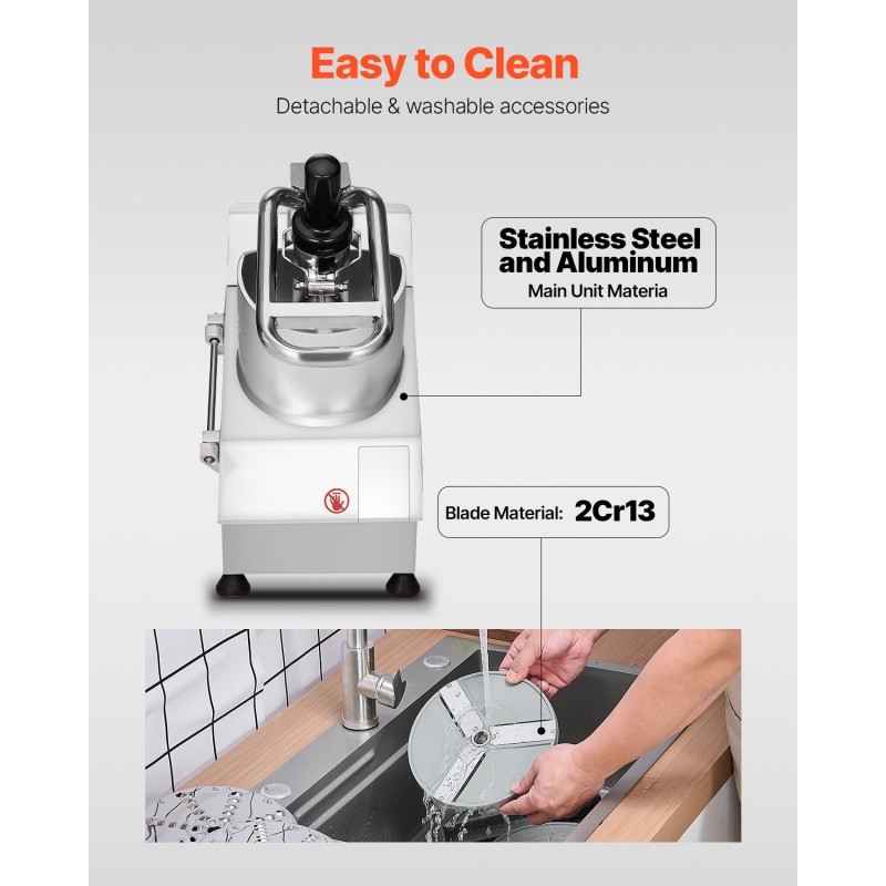 Vihannes- ja hedelmäpilkkomakone ruostumaton teräs kaksi syöttöaukkoa kuusi terää