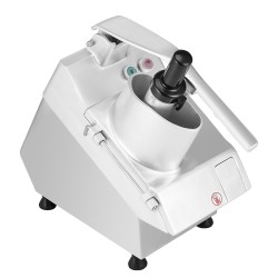 Elintarvikekone vihannesleikkuri ruostumatonta terästä ja alumiinia 2 syöttöaukkoa 6 irrotettavaa terää