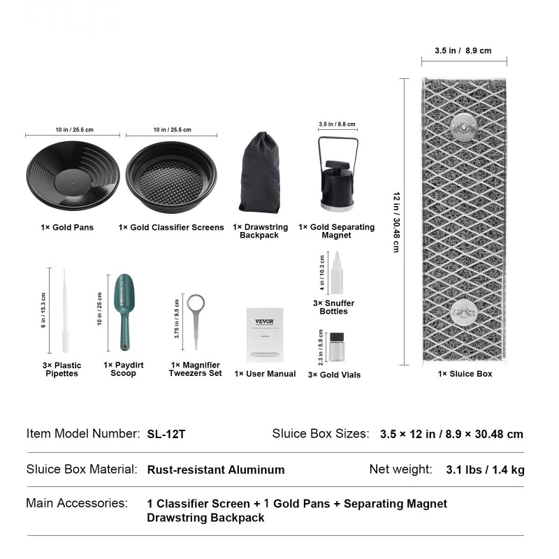 Kultapesusarja 16 osaa 12 tuuman ruosteenkestävä alumiiniluisti seulat magneetti nyörireppu