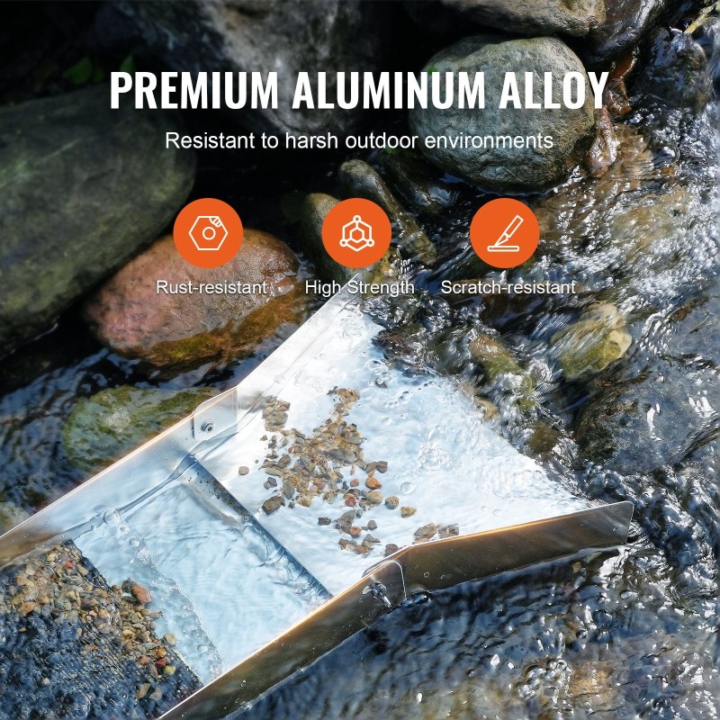 Kullanhuuhdontasetti 23 osaa alumiininen 127 cm vesipato