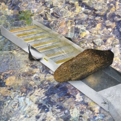 Huuhtelukouru alumiiniseoksesta 50 tuumaa taittuva kevyt kullanhuuhdontaan