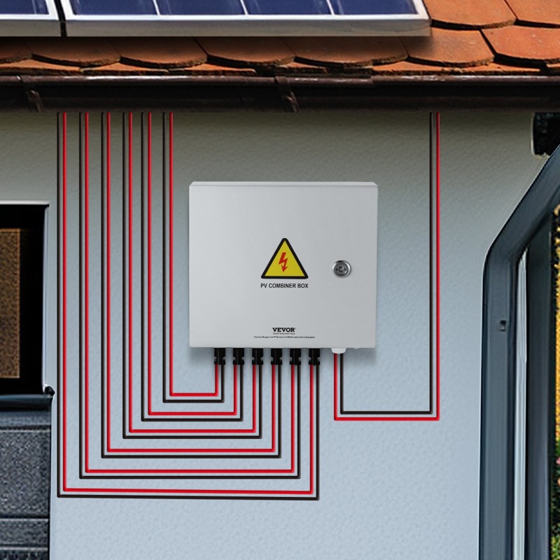PV yhdistinkotelo aurinkopaneeleille 6 tuloa teräs IP65 63A johdonsuojakatkaisija