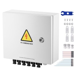 PV yhdistinkotelo aurinkopaneeleille 6 tuloa teräs IP65 63A johdonsuojakatkaisija