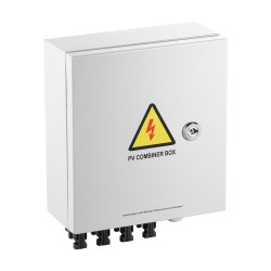 PV yhdistinkotelo teräskotelo 4 tuloa 1 lähtö IP65 15A sulake 63A pääkytkin