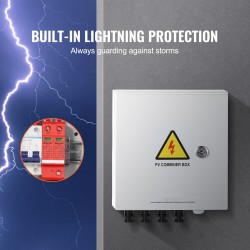 PV-yhdistinkotelo teräskotelo 4 tuloa 1 lähtö IP65 15A sulake 63A pääkytkin