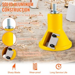 Tappijyrsin 38 mm alumiini- ja teräsrunkoinen 4 terää