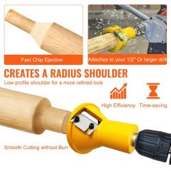 Tappijyrsin 38 mm alumiini- ja teräsrunkoinen 4 terää