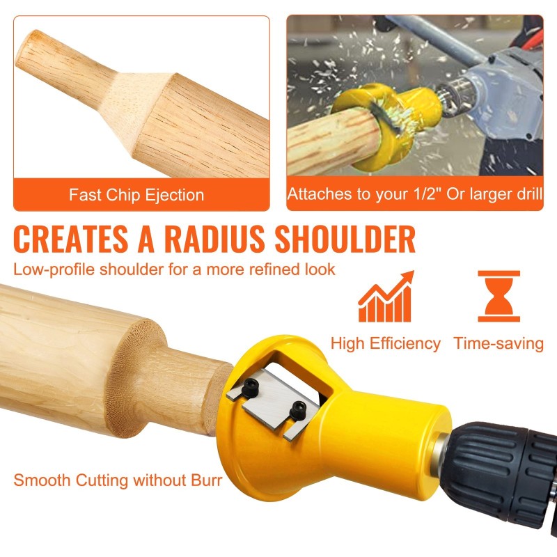 Tappijyrsin 38 mm alumiini- ja teräsrunkoinen 4 terää