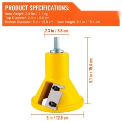 Tappijyrsin 38 mm alumiini- ja teräsrunkoinen 4 terää