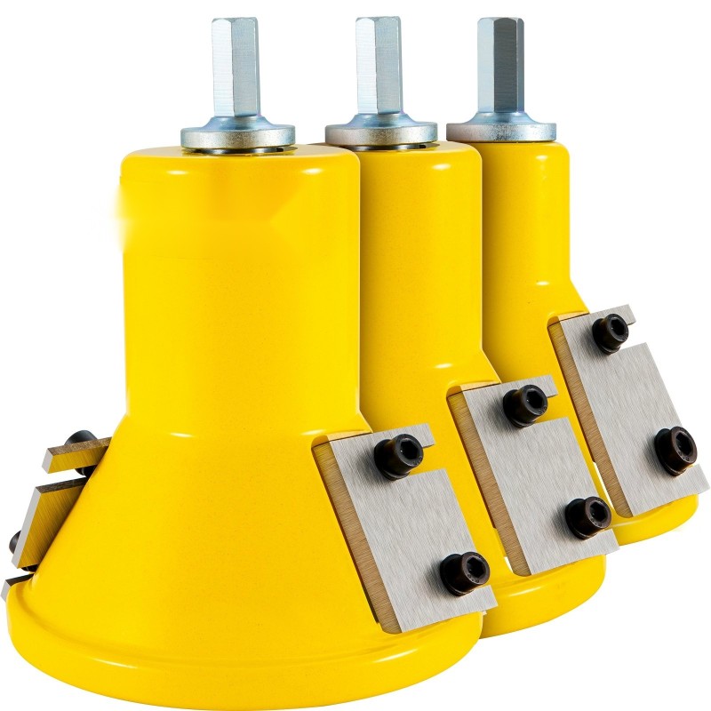 Tappijyrsin alumiini ja teräsrunko kolme halkaisijaa 25,4/38/50,8 mm 8 terää kotiverstaaseen