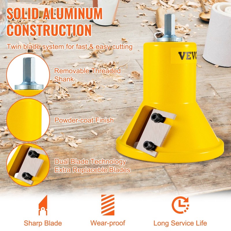 Tappiterä alumiini ja teräs 25,4 ja 50,8 mm hirsikalusteisiin 6 terää