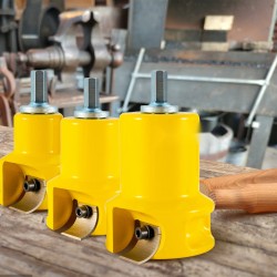 Tappiteräsarja alumiini- ja teräsrunkoinen 25,4 38 50,8 mm pyörötappeihin kaarevilla kaksoisterillä