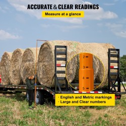 Lasikuituinen sähköä johtamaton kuormankorkeusmittatikku 15 jalan taittuva kantolaukulla ajoneuvokuljetuksiin