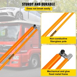 Kuorman korkeuden mittatikku lasikuituinen teleskooppivarsi 20 jalkaan ei johda sähköä säilytyslaukulla