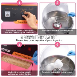 Hattarakone 1000 W läpinäkyvällä suojakuvulla pinkki ruostumaton säilytyslaatikko 6 kpl/min