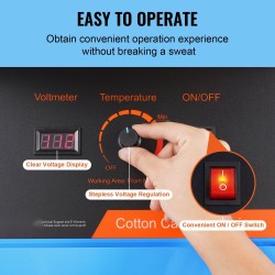 Sähkökäyttöinen hattarakone 1000 wattia ruostumattomalla teräskulholla 6 hattaraa minuutissa sininen